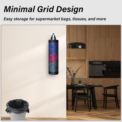 4 Pcs Plastic Bag Holders for Grocery Bags Hanging Mesh Dispenser Organizer | Breathable Polyester, Trash Storage Bags Grocery Shopping Bag Holder, Hangs On Doors, Walls Or Cabinets, for Home and Kitchen