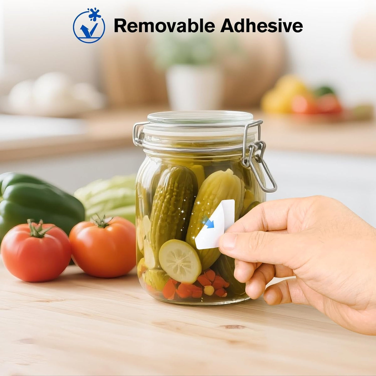 Removable Labels 1.2 x 0.6 Inch Water Resistant for Bottle
