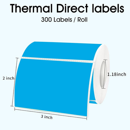3x2 Inch Transparent Thermal Labels Stickers, Self-Adhesive Clear Waterproof Direct Thermal Label Stickers for Packaging, Shipping, Barcode, Address