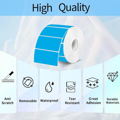 3x2 Inch Transparent Thermal Labels Stickers, Self-Adhesive Clear Waterproof Direct Thermal Label Stickers for Packaging, Shipping, Barcode, Address