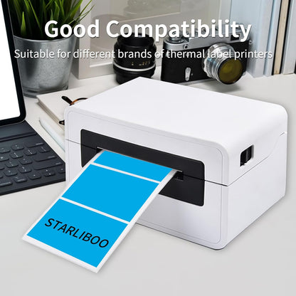 3x2 Inch Transparent Thermal Labels Stickers, Self-Adhesive Clear Waterproof Direct Thermal Label Stickers for Packaging, Shipping, Barcode, Address