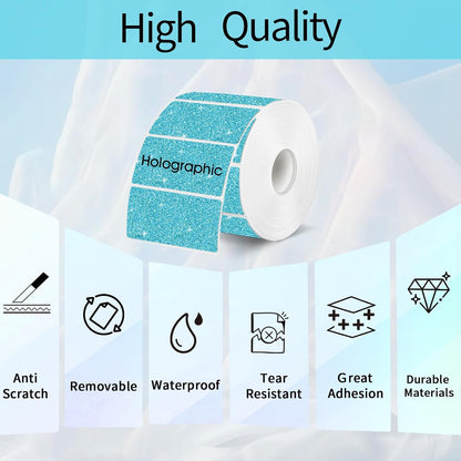 3x2 Inch Transparent Thermal Labels Stickers, Self-Adhesive Clear Waterproof Direct Thermal Label Stickers for Packaging, Shipping, Barcode, Address