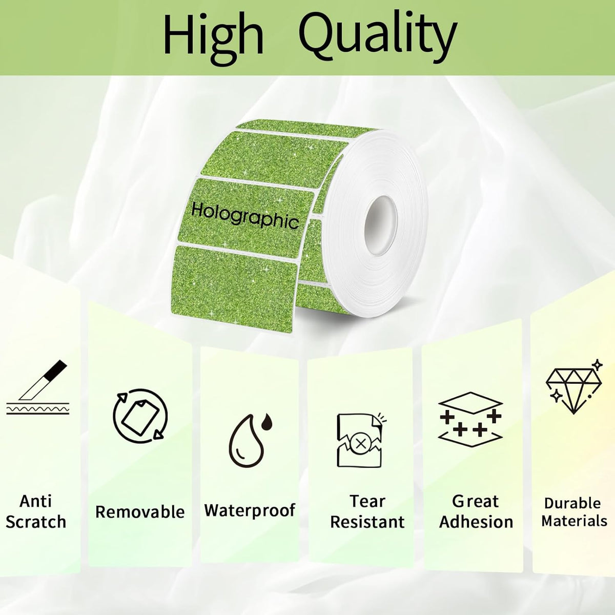 3x2 Inch Transparent Thermal Labels Stickers, Self-Adhesive Clear Waterproof Direct Thermal Label Stickers for Packaging, Shipping, Barcode, Address