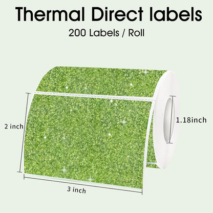 3x2 Inch Transparent Thermal Labels Stickers, Self-Adhesive Clear Waterproof Direct Thermal Label Stickers for Packaging, Shipping, Barcode, Address