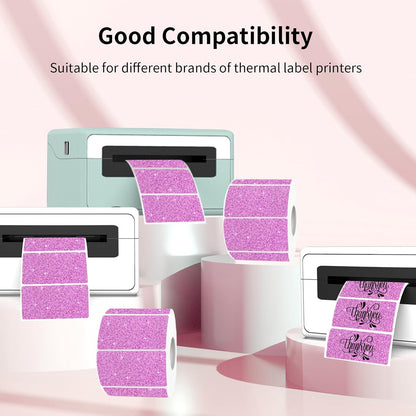 3x2 Inch Transparent Thermal Labels Stickers, Self-Adhesive Clear Waterproof Direct Thermal Label Stickers for Packaging, Shipping, Barcode, Address