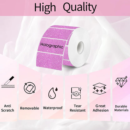 3x2 Inch Transparent Thermal Labels Stickers, Self-Adhesive Clear Waterproof Direct Thermal Label Stickers for Packaging, Shipping, Barcode, Address