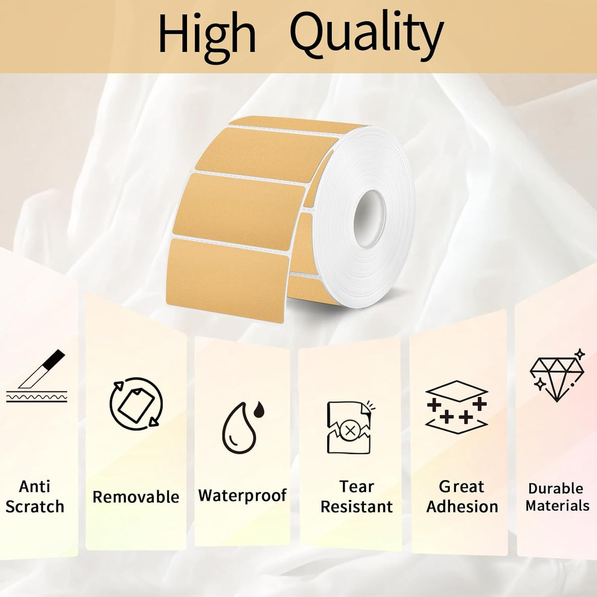 3x2 Inch Transparent Thermal Labels Stickers, Self-Adhesive Clear Waterproof Direct Thermal Label Stickers for Packaging, Shipping, Barcode, Address