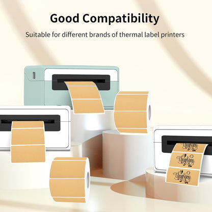3x2 Inch Transparent Thermal Labels Stickers, Self-Adhesive Clear Waterproof Direct Thermal Label Stickers for Packaging, Shipping, Barcode, Address