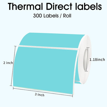3x2 Inch Transparent Thermal Labels Stickers, Self-Adhesive Clear Waterproof Direct Thermal Label Stickers for Packaging, Shipping, Barcode, Address