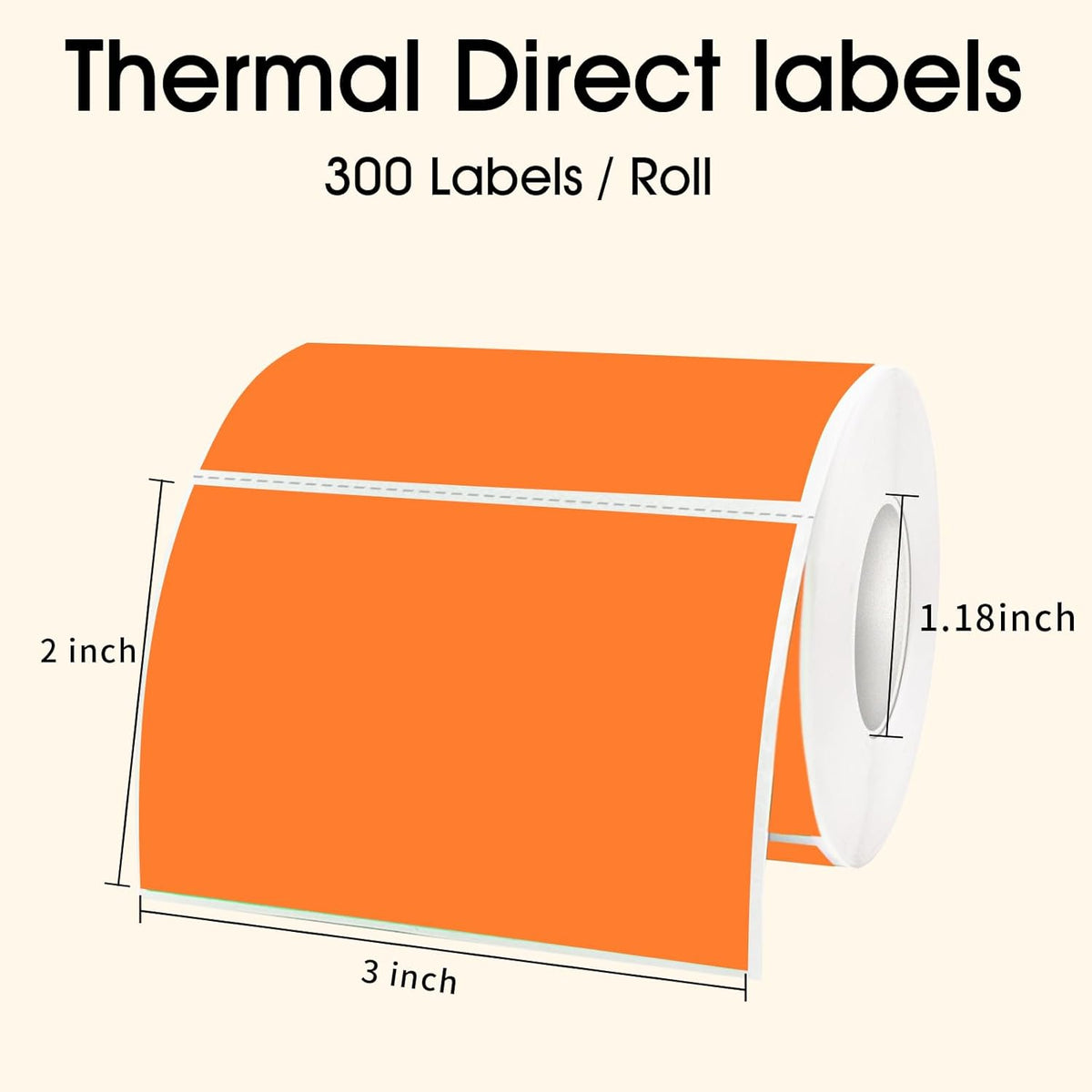 3x2 Inch Transparent Thermal Labels Stickers, Self-Adhesive Clear Waterproof Direct Thermal Label Stickers for Packaging, Shipping, Barcode, Address