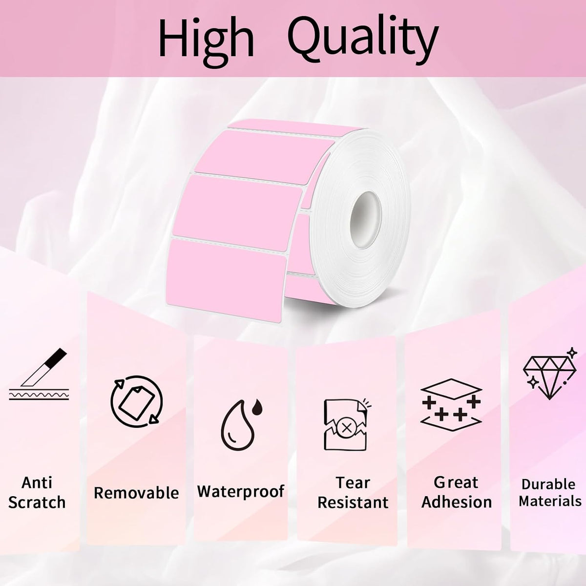 3x2 Inch Transparent Thermal Labels Stickers, Self-Adhesive Clear Waterproof Direct Thermal Label Stickers for Packaging, Shipping, Barcode, Address