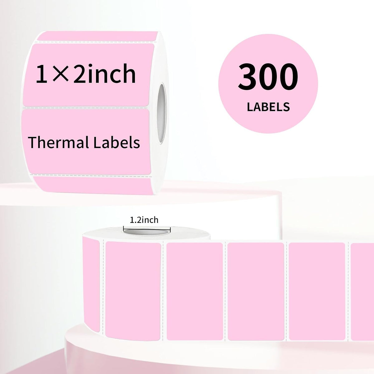 3x2 Inch Transparent Thermal Labels Stickers, Self-Adhesive Clear Waterproof Direct Thermal Label Stickers for Packaging, Shipping, Barcode, Address
