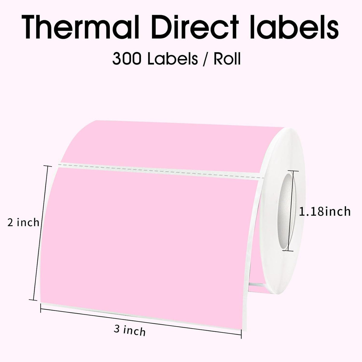 3x2 Inch Transparent Thermal Labels Stickers, Self-Adhesive Clear Waterproof Direct Thermal Label Stickers for Packaging, Shipping, Barcode, Address
