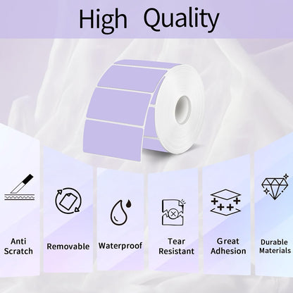 3x2 Inch Transparent Thermal Labels Stickers, Self-Adhesive Clear Waterproof Direct Thermal Label Stickers for Packaging, Shipping, Barcode, Address