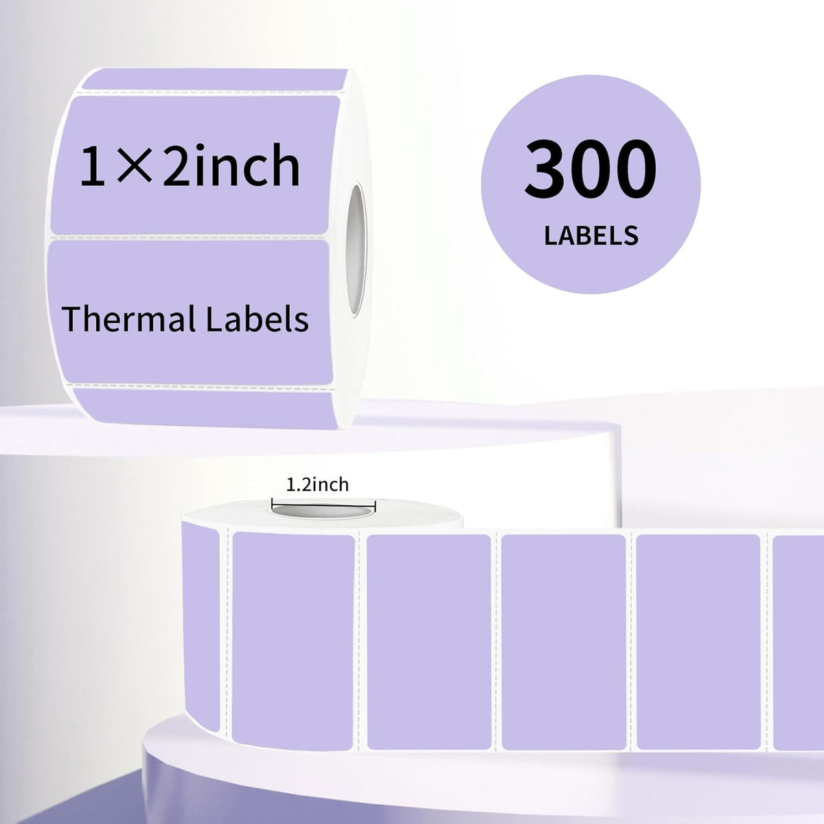 3x2 Inch Transparent Thermal Labels Stickers, Self-Adhesive Clear Waterproof Direct Thermal Label Stickers for Packaging, Shipping, Barcode, Address