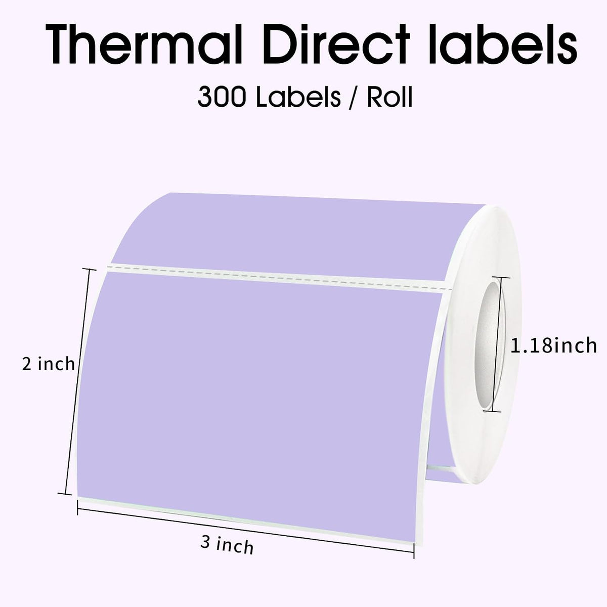 3x2 Inch Transparent Thermal Labels Stickers, Self-Adhesive Clear Waterproof Direct Thermal Label Stickers for Packaging, Shipping, Barcode, Address