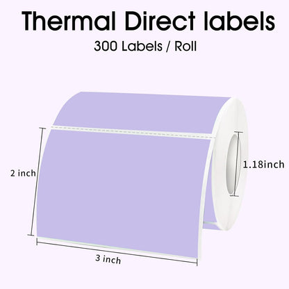 3x2 Inch Transparent Thermal Labels Stickers, Self-Adhesive Clear Waterproof Direct Thermal Label Stickers for Packaging, Shipping, Barcode, Address