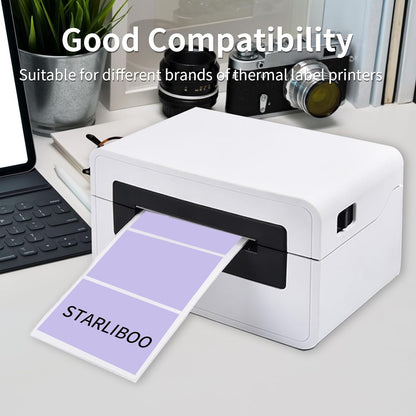 3x2 Inch Transparent Thermal Labels Stickers, Self-Adhesive Clear Waterproof Direct Thermal Label Stickers for Packaging, Shipping, Barcode, Address