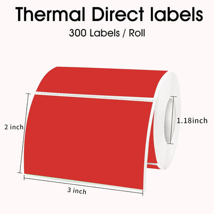 3x2 Inch Transparent Thermal Labels Stickers, Self-Adhesive Clear Waterproof Direct Thermal Label Stickers for Packaging, Shipping, Barcode, Address