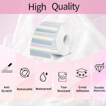 3x2 Inch Transparent Thermal Labels Stickers, Self-Adhesive Clear Waterproof Direct Thermal Label Stickers for Packaging, Shipping, Barcode, Address
