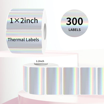 3x2 Inch Transparent Thermal Labels Stickers, Self-Adhesive Clear Waterproof Direct Thermal Label Stickers for Packaging, Shipping, Barcode, Address