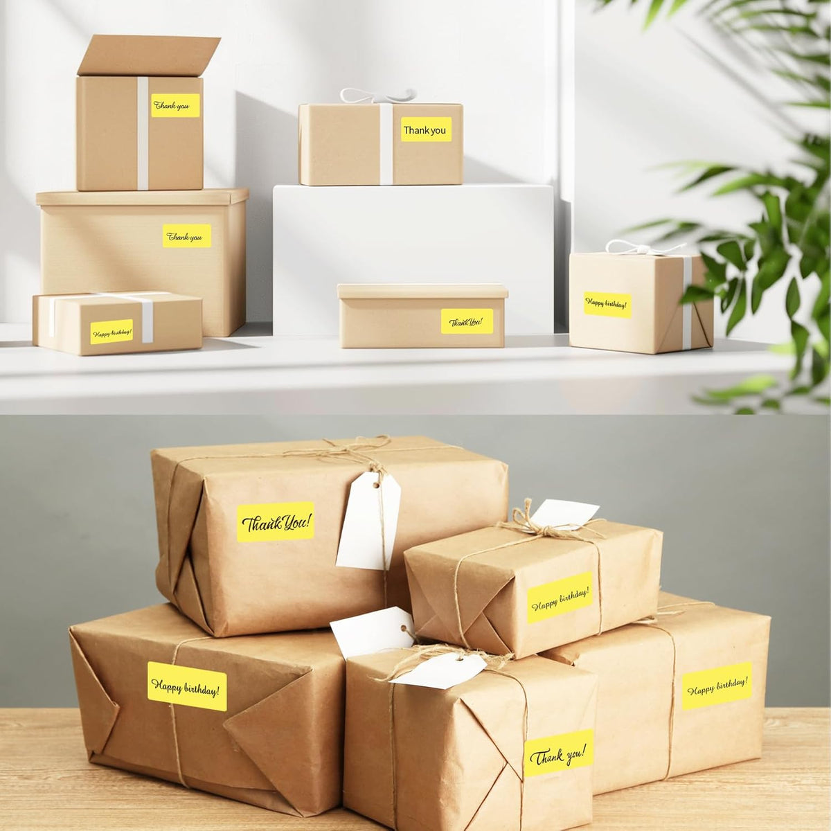 3x2 Inch Transparent Thermal Labels Stickers, Self-Adhesive Clear Waterproof Direct Thermal Label Stickers for Packaging, Shipping, Barcode, Address