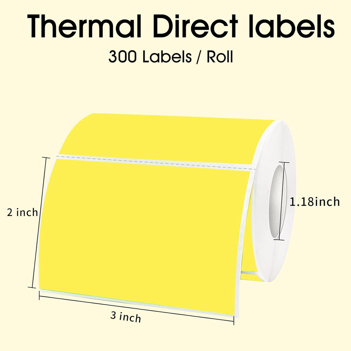 3x2 Inch Transparent Thermal Labels Stickers, Self-Adhesive Clear Waterproof Direct Thermal Label Stickers for Packaging, Shipping, Barcode, Address