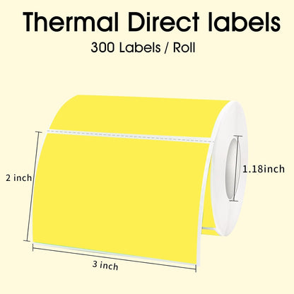 3x2 Inch Transparent Thermal Labels Stickers, Self-Adhesive Clear Waterproof Direct Thermal Label Stickers for Packaging, Shipping, Barcode, Address