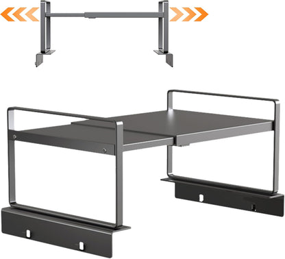 Adjustable Fridge Top Storage Rack,20.8"-36.6" Expandable Organizer Shelf,Refrigerator Storage, Anti-Slip,L-Shaped Design,Space Saver for Kitchen,Laundry,Dorm (Fits Most Appliances)