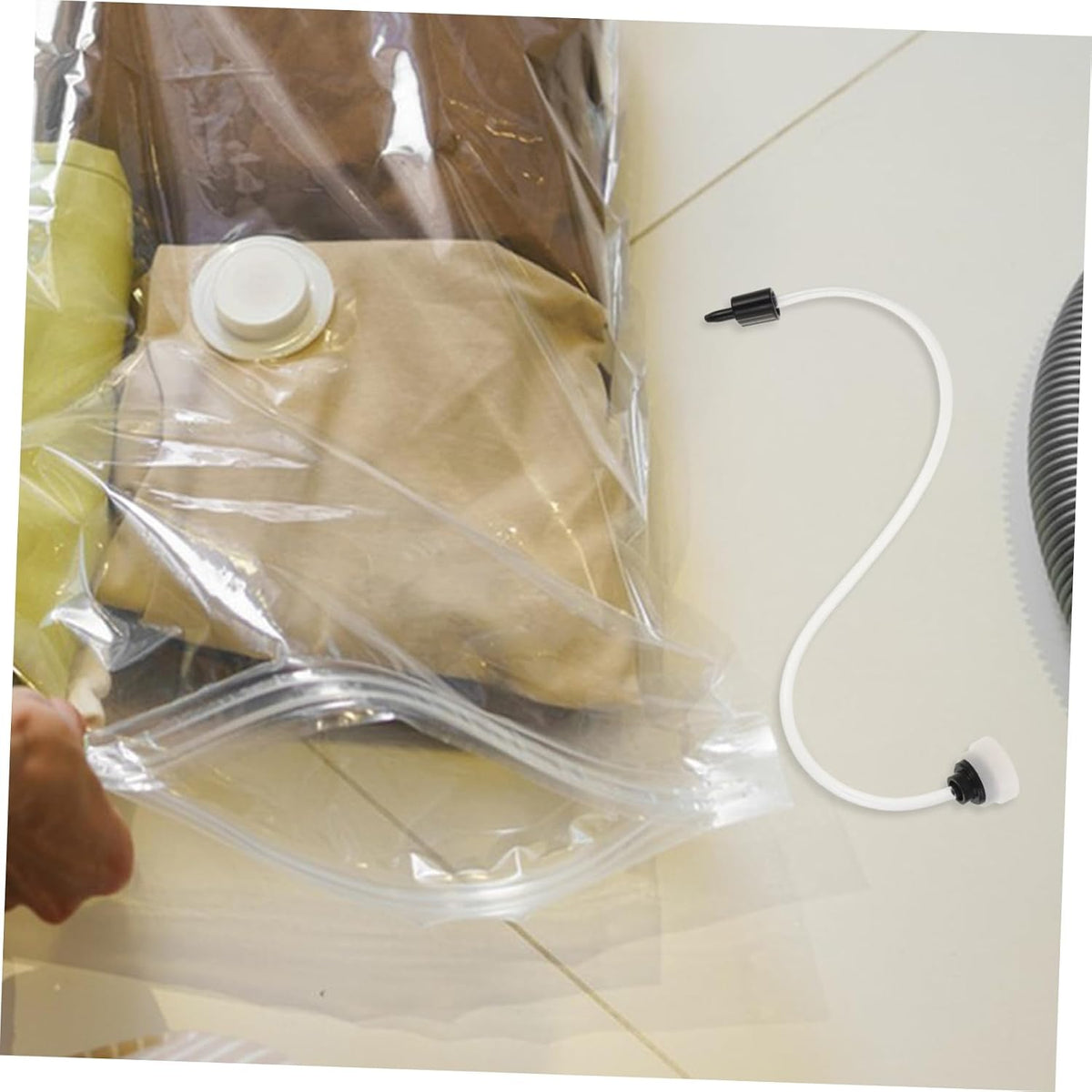 Vacuum Sealer Hose Accessory 2pcs White Plastic Quick Connection