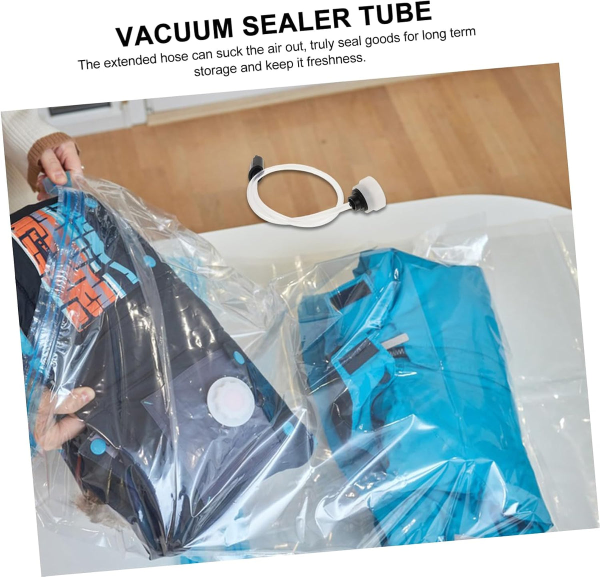 Vacuum Sealer Hose Accessory 2pcs White Plastic Quick Connection