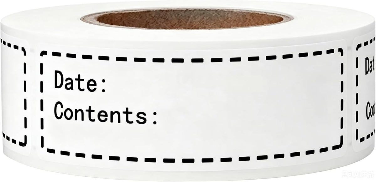 600pcs Removable Freezer Labels,1x3 Inch Food Storage Stickers Containers Date Stickers,Easy Clean and Write On Refrigerator Freezer Paper Label,No Residue,for Kitchen,Restaurants,Markets（Black）