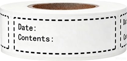 600pcs Removable Freezer Labels,1x3 Inch Food Storage Stickers Containers Date Stickers,Easy Clean and Write On Refrigerator Freezer Paper Label,No Residue,for Kitchen,Restaurants,Markets（Black）