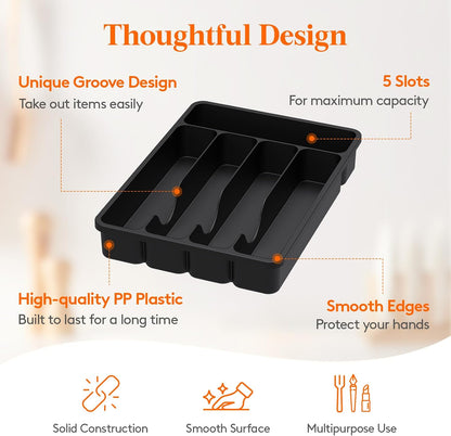 Silverware Drawer Organizer Tray, Cutlery Storage for Kitchen