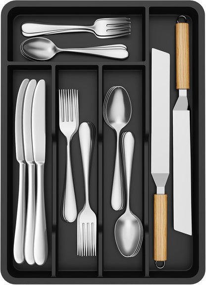 Silverware Drawer Organizer Tray, Cutlery Storage for Kitchen