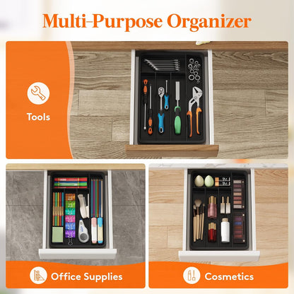 Silverware Drawer Organizer Tray, Cutlery Storage for Kitchen