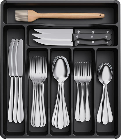 Silverware Drawer Organizer Tray, Cutlery Storage for Kitchen