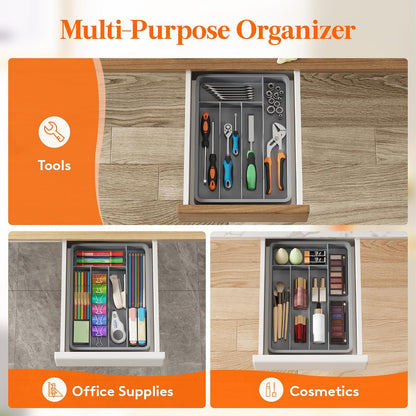 Silverware Drawer Organizer Tray, Cutlery Storage for Kitchen
