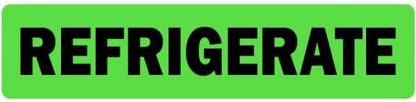 Refrigerate Stickers - Fluorescent Green