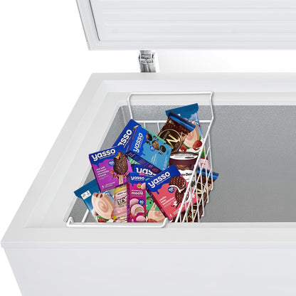 17.5 Inch Freezer Organizer Bins for Chest Freezer Refrigerator Basket Storage Rack Bins Deep Freezer Metal Wire Baskets 2Pcs