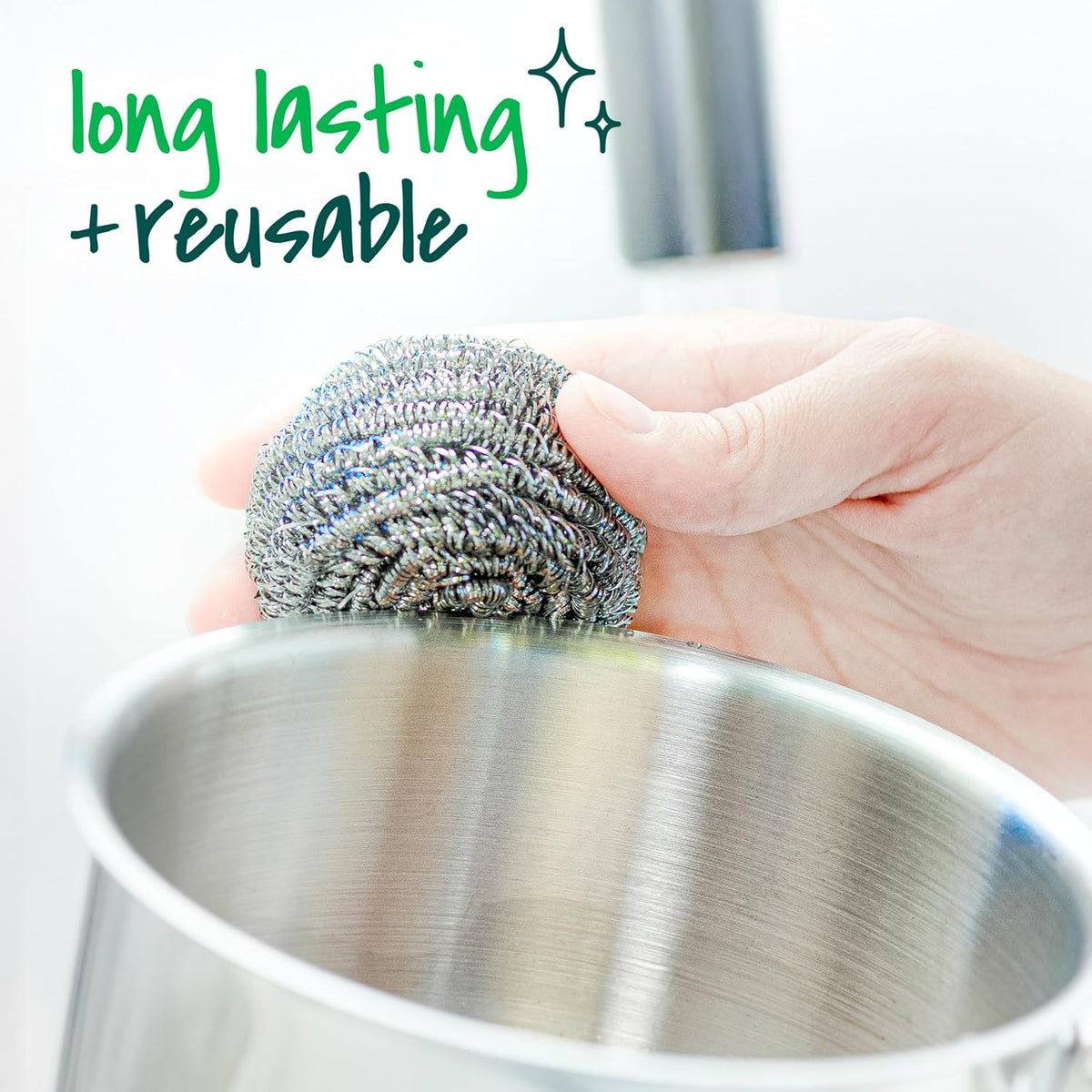 Stainless Steel Scrubbers, 3 Pack
