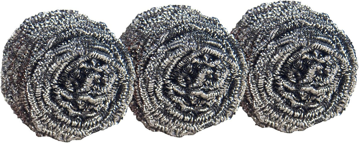 Stainless Steel Scrubbers, 3 Pack