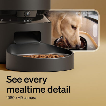 Automatic Cat Feeder – 3L Programmable Pet Food Dispenser with Airtight Storage, Timed Portion Control, Voice Meal Call & Dual Power Supply, Clog-Free Healthy Feeding for Cats & Small Dogs