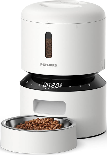 Automatic Cat Feeder – 3L Programmable Pet Food Dispenser with Airtight Storage, Timed Portion Control, Voice Meal Call & Dual Power Supply, Clog-Free Healthy Feeding for Cats & Small Dogs
