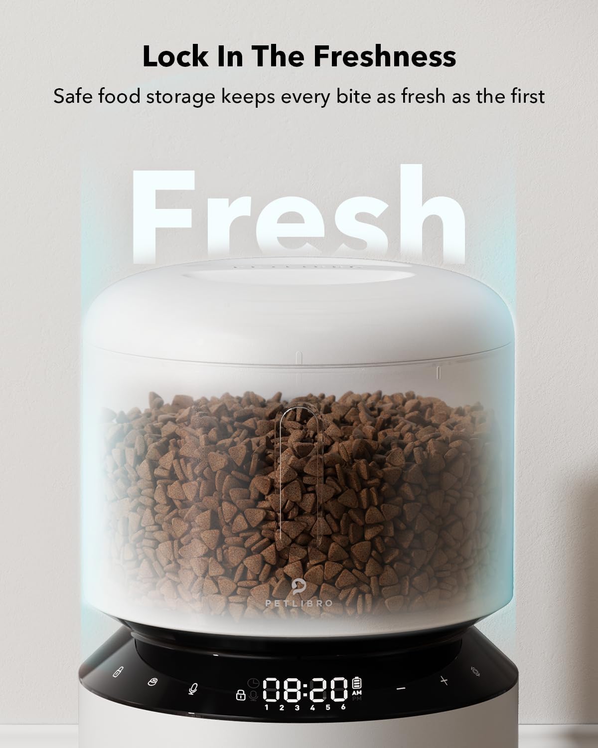 Automatic Cat Feeder – 3L Programmable Pet Food Dispenser with Airtight Storage, Timed Portion Control, Voice Meal Call & Dual Power Supply, Clog-Free Healthy Feeding for Cats & Small Dogs