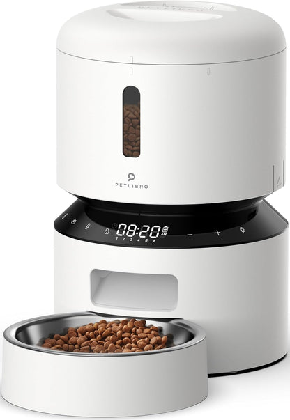 Automatic Cat Feeder – 3L Programmable Pet Food Dispenser with Airtight Storage, Timed Portion Control, Voice Meal Call & Dual Power Supply, Clog-Free Healthy Feeding for Cats & Small Dogs