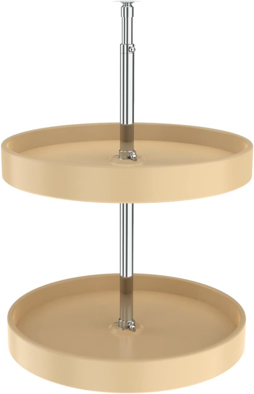 20" Full-Circle Dual Tier Lazy Susan for Corner Wall Cabinets