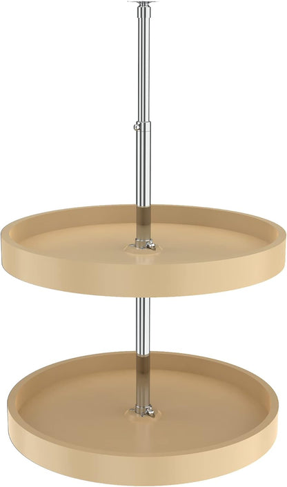 20" Full-Circle Dual Tier Lazy Susan for Corner Wall Cabinets