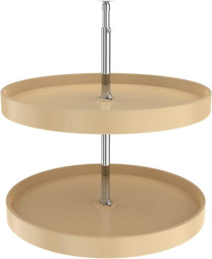 20" Full-Circle Dual Tier Lazy Susan for Corner Wall Cabinets