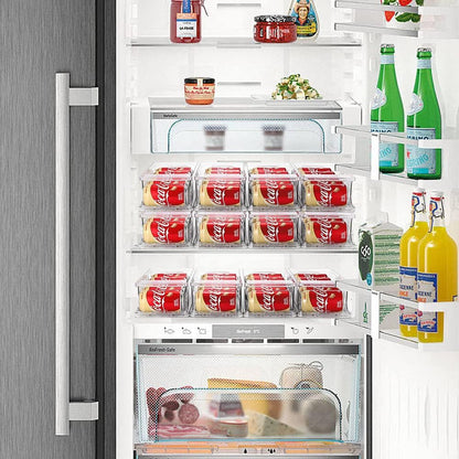 2-Tier Large Stackable Soda Can Organizer for Refrigerator - For Tall Cans of 500ml/17oz - Fridge Can Organizer Dispenser, Beverage Can Holder for Refrigerator, Pantry, Cupboard